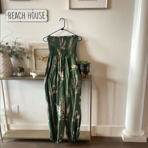 Green Floral Jumpsuit